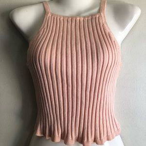 Pink Spaghetti Strap Crop Top